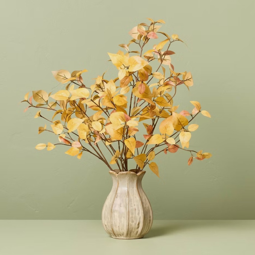 24" Golden Dogwood Artificial Fall Arrangement - Hearth & Hand with Magnolia